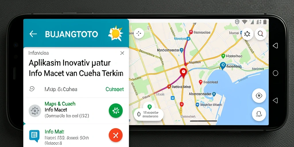 Antarmuka BUJANGTOTO menampilkan informasi kemacetan secara jelas dan informatif.