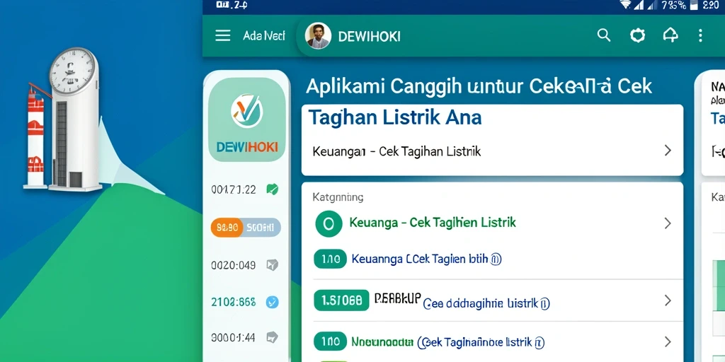 Tampilan utama DEWIHOKI untuk cek tagihan listrik yang sederhana.
