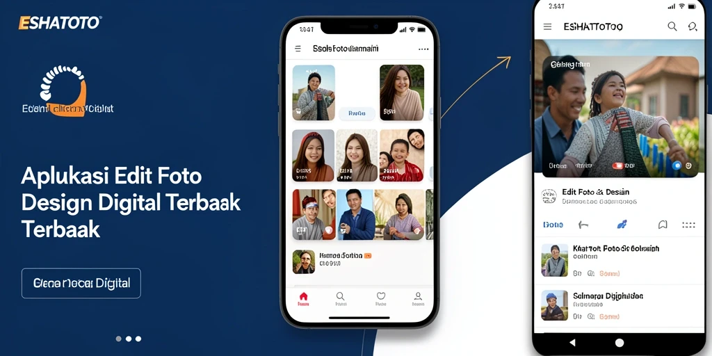 Tampilan antarmuka ESHATOTO yang modern dan intuitif untuk edit foto.
