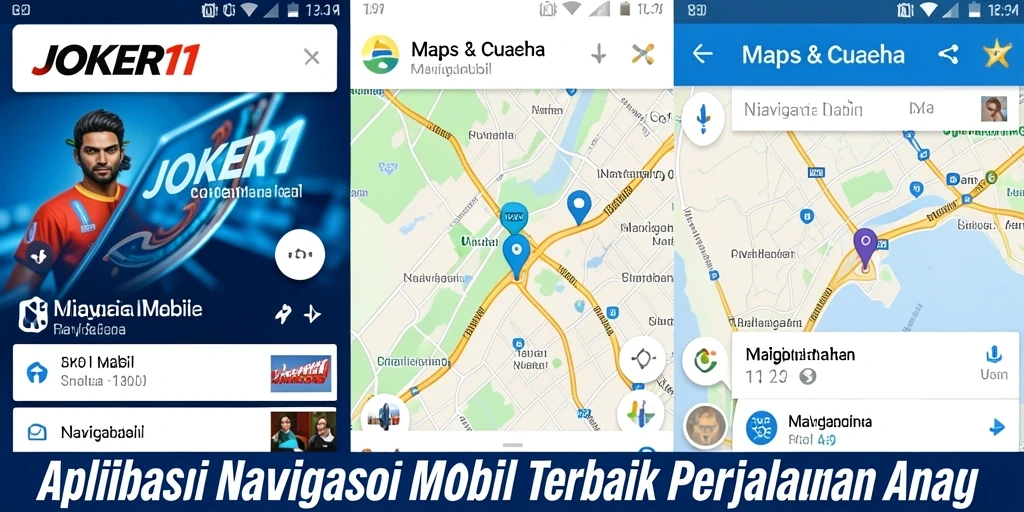 Antarmuka JOKER11 yang sederhana dan informatif untuk Navigasi Mobil.