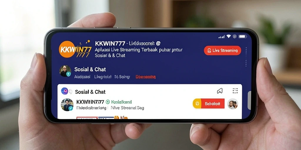 Tampilan antarmuka KKWIN777 saat melakukan Live Streaming yang interaktif.