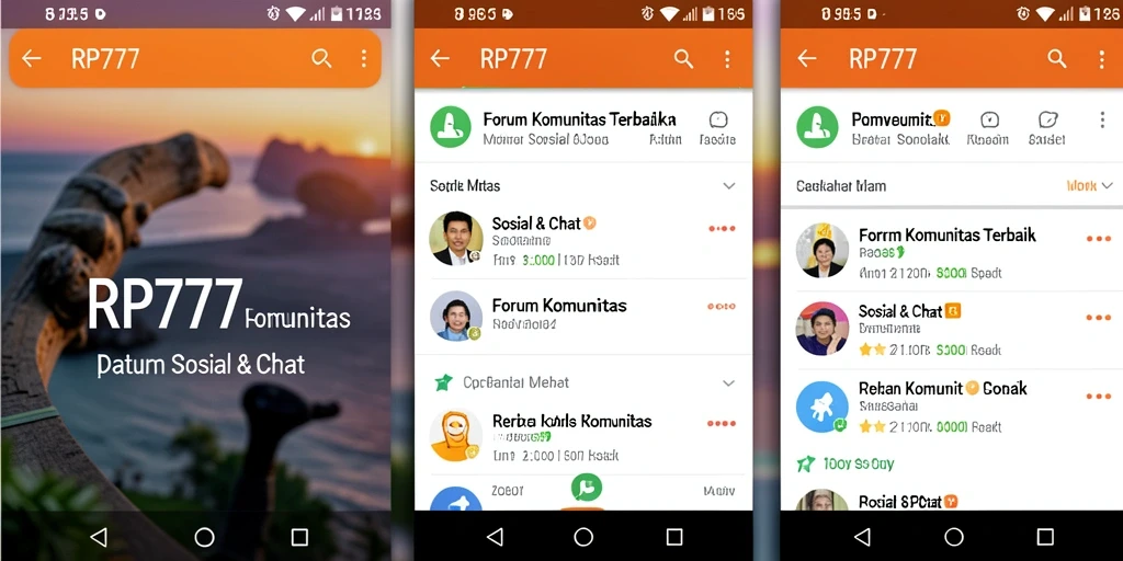 Tampilan antarmuka pengguna RP777 yang menarik dan interaktif.