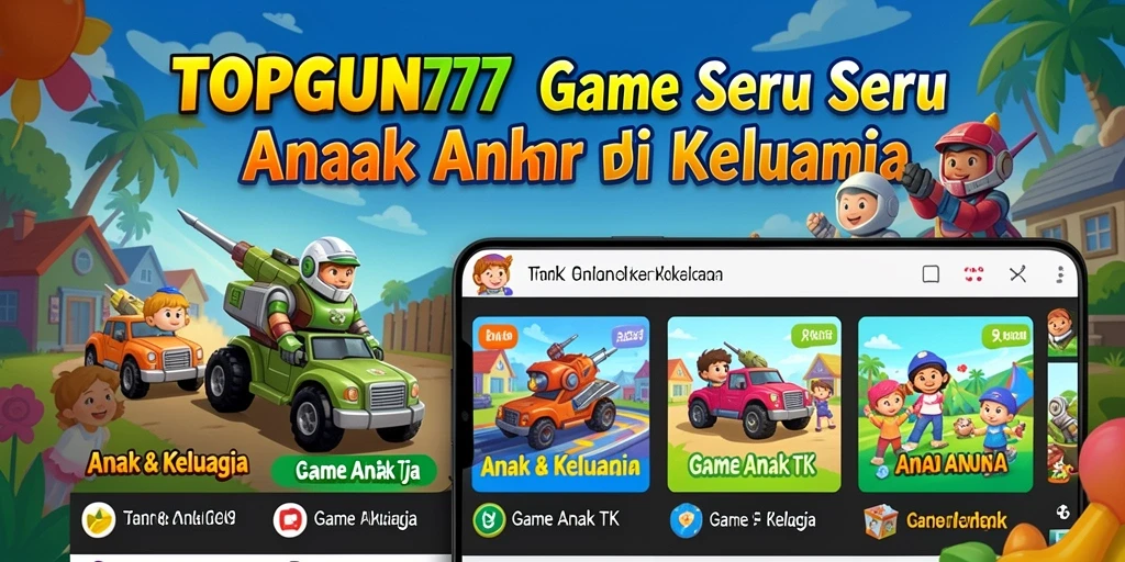 Tampilan antarmuka menarik dan ramah anak dari TOPGUN77.