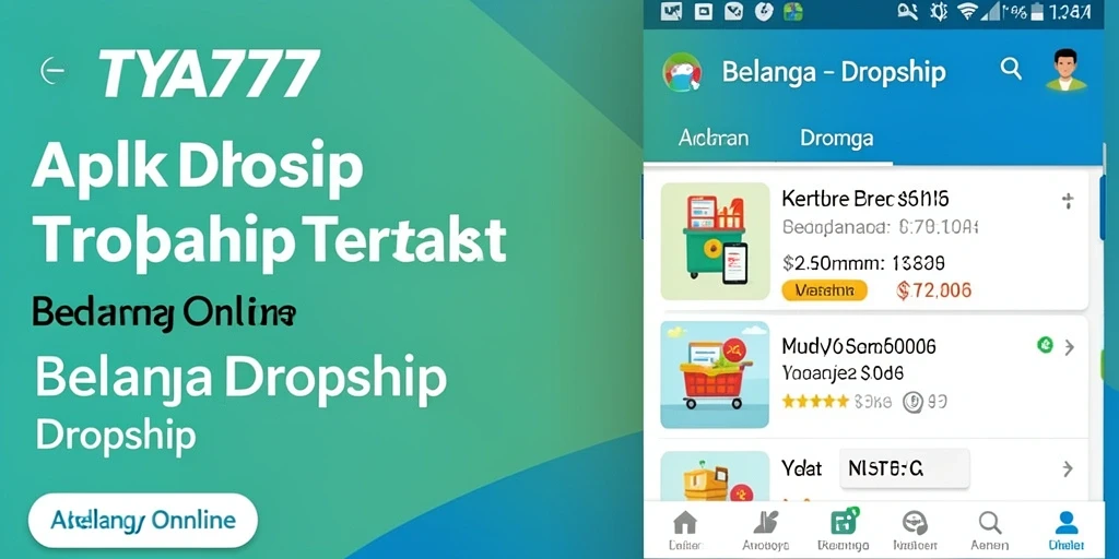 Antarmuka pengguna TYA777 yang sederhana dan efisien untuk dropship.
