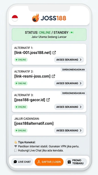 Halaman Link Alternatif joss188 untuk Akses Mudah